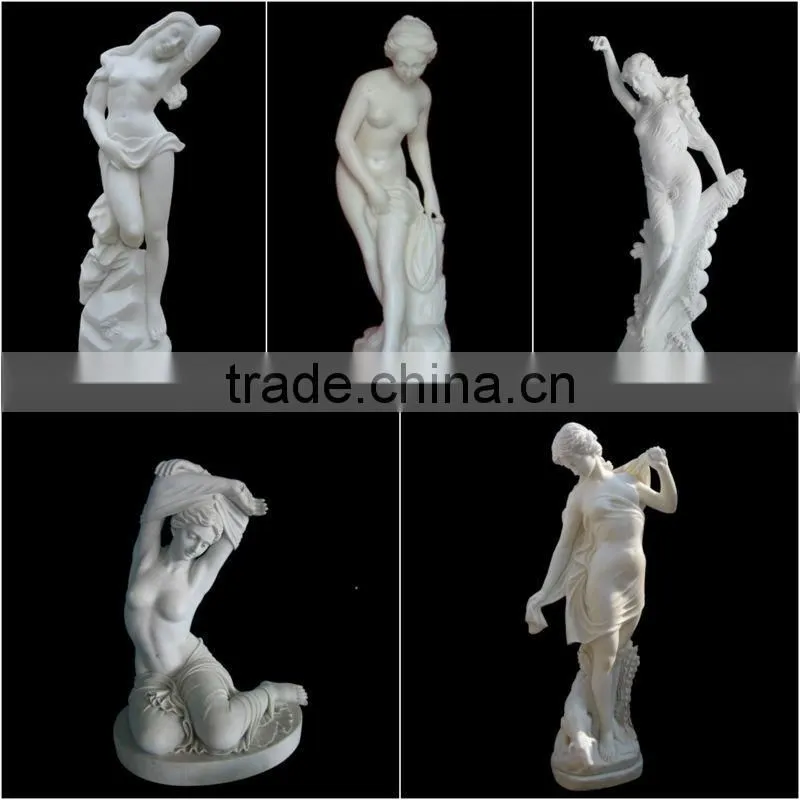 Garden Hand Carved Life-size Female Marble Statue