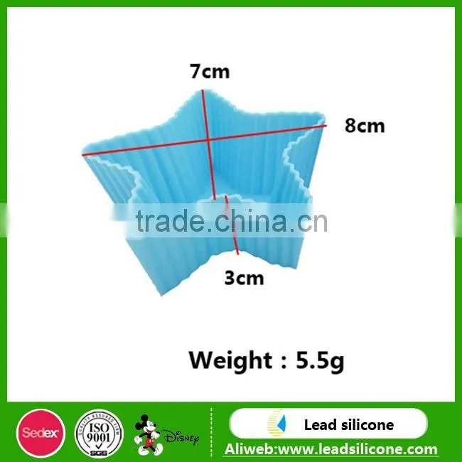 Food grade custom funny star shape silicone cake mold , silicone cake mould