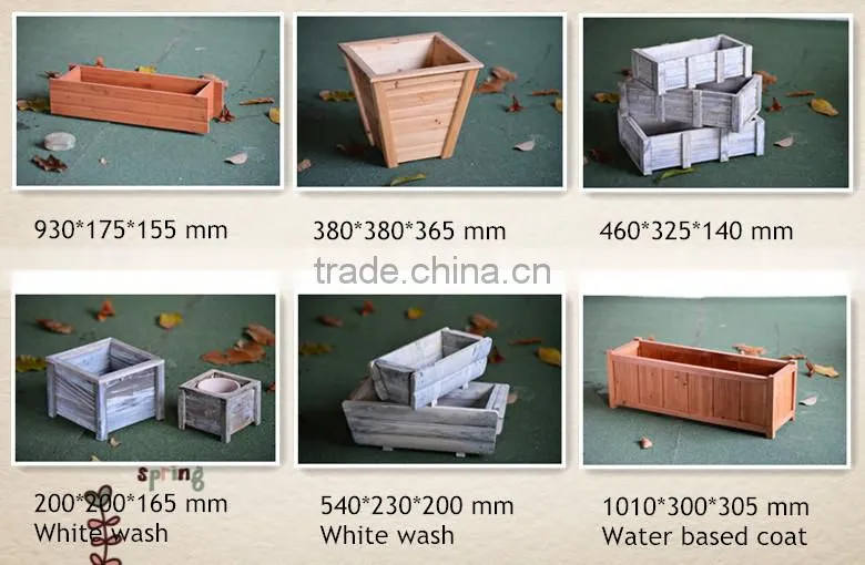 Carbonized treated wood large oval planters