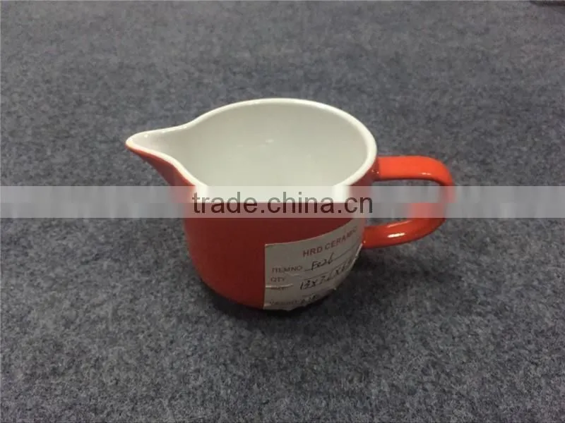 ceramic red milk pot 180 ml
