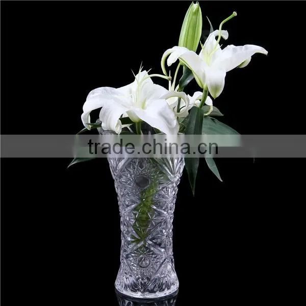 High quality fashionable glass vase for flower / clean glass vase / glass vase