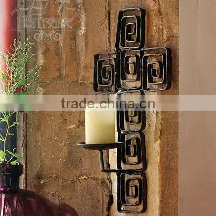 Metal wall candle holder