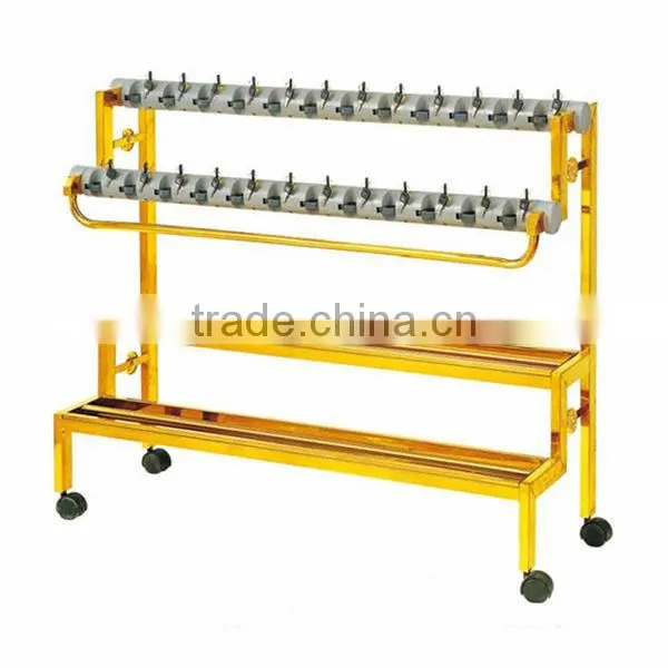 Hotel Amenities Self-service Metal Umbrella Stand J38 with wheels &24 Slots,Hotel Supplies & Maufacturing Umbrella Display Rack