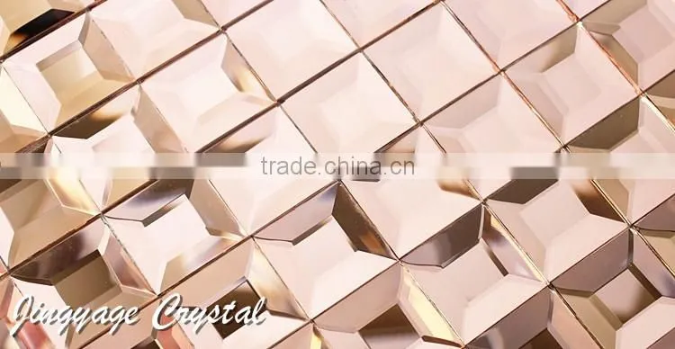 Diamond 5 surface glass mosaic tile 30*30mm crystal mosaic