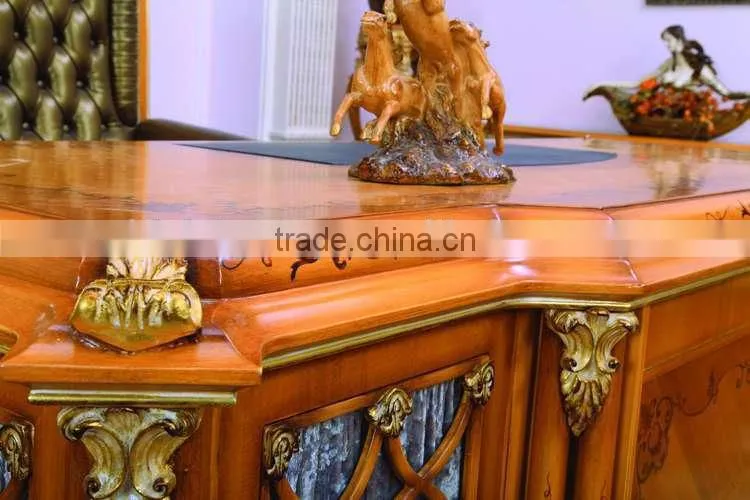 Luxury Office Furniture,Antique Hand Carved Office Desk Furniture,Office Desk Set,Office Desk,Chair,File Cabinet (BF08-0262)