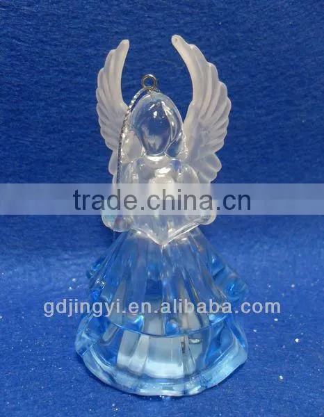 Dongguan Acrylic LED RBG light hanging small angel figurines ornament