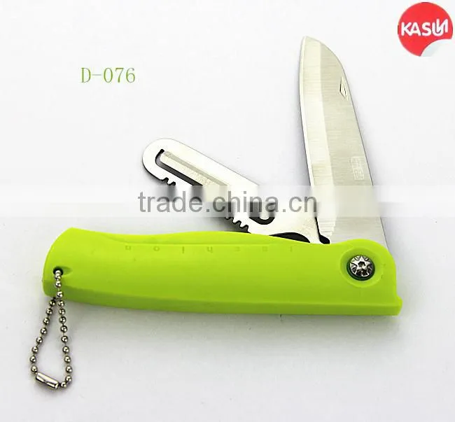 D-078 folding blade pocket knife with opener multi function kitchen knife set