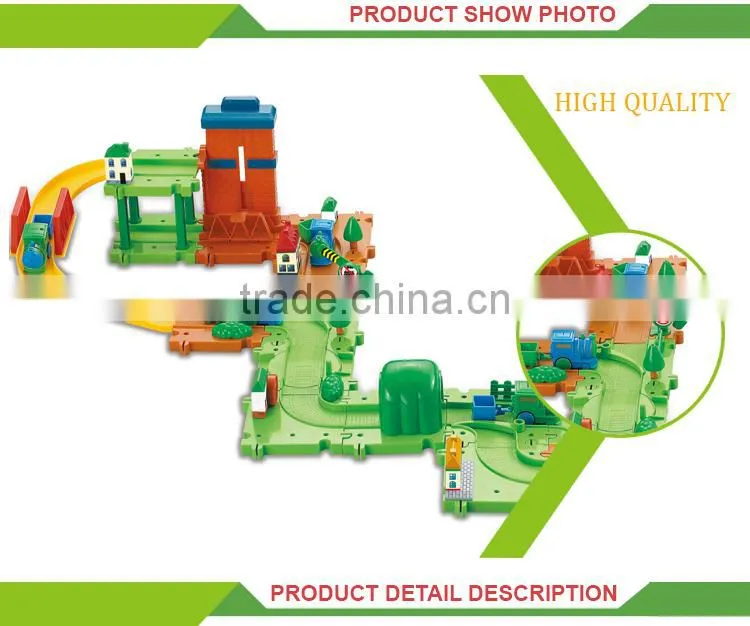 Best selling kids puzzle train track toys small ferris wheel for sale