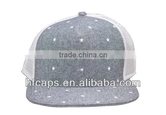 2013 trendy 5 panels custom design plain flat bill snapback trucker mesh caps and hats