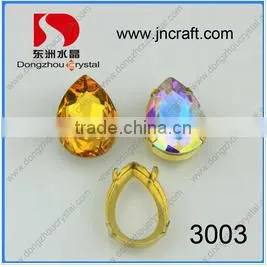 sew on rhinestones in metal claw for wedding dress