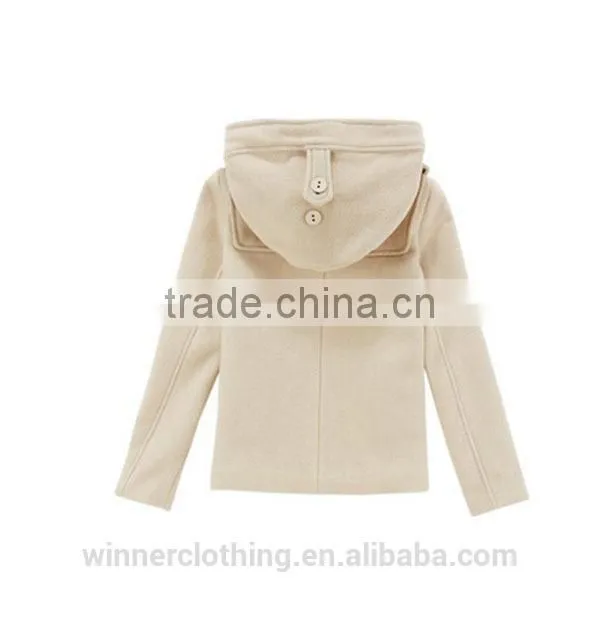 girls top fashion with a hat warm short leather coat
