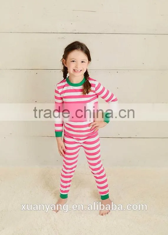 stripe knit cotton matching family pajamas