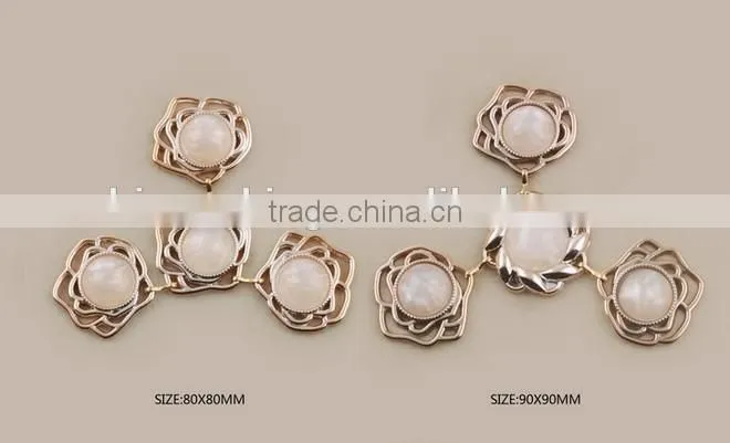 Zinc alloy jewelry decoration for clothing shoes bags gold garment bags shoes accessories