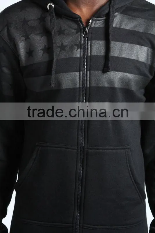 American flag tonal print thermal onesie for men