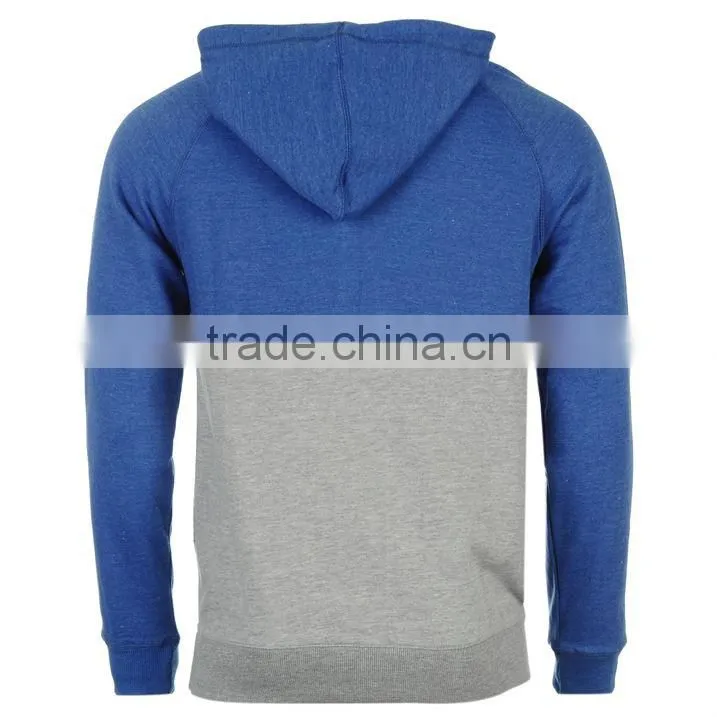 Custom Designs Two Color Plain Cotton Hoodie For Men