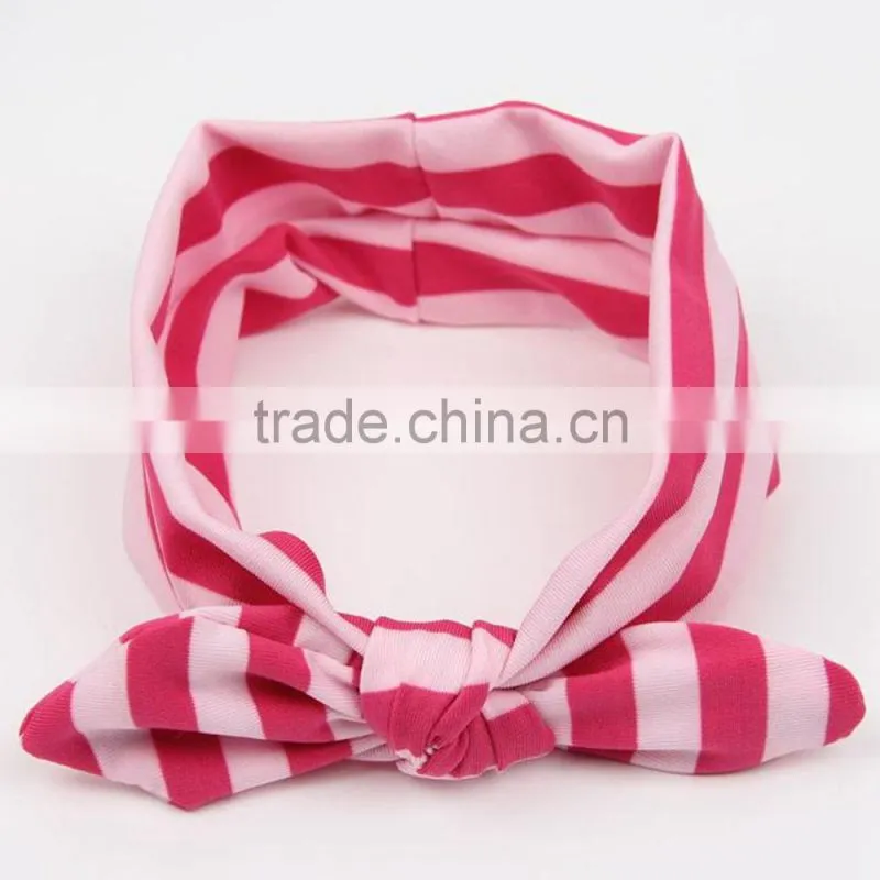 2015 Newest Cotton Baby Knot Headband,Stripe cotton headbands