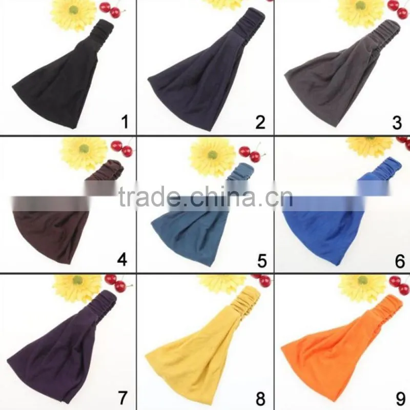 High Quality Wide Cotton Headbands ,Elastic Headband