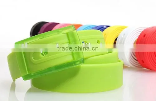 colorful fashion jelly silicone belt 2011