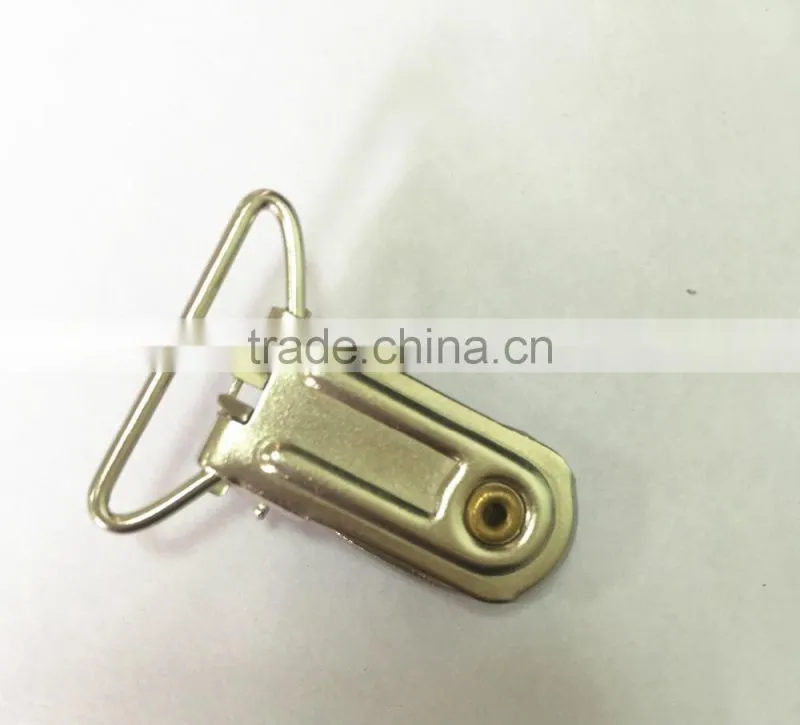 Manufacturer Strong Thick Metal Suspenders Clip With Plastic Teeth Inside