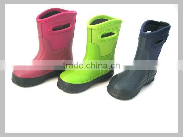 5mm neoprene girls' rain boots
