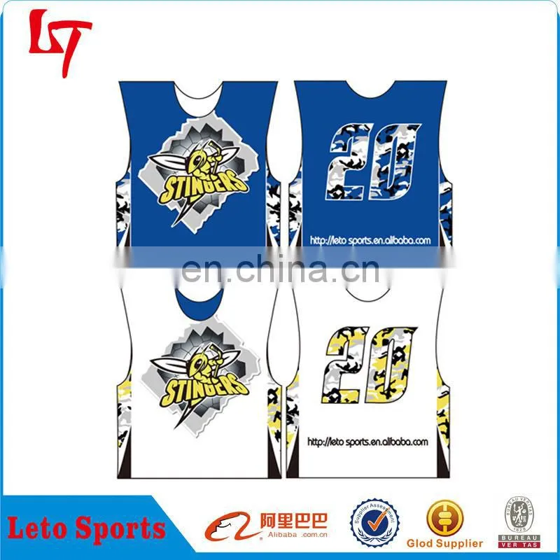 Reversible sport uniform, lacrosse clothing, new style oem sublimated lacrosse jersey