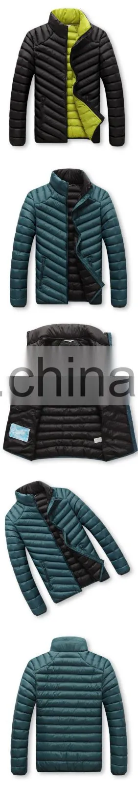 Men breathable winter down jacket padding coats