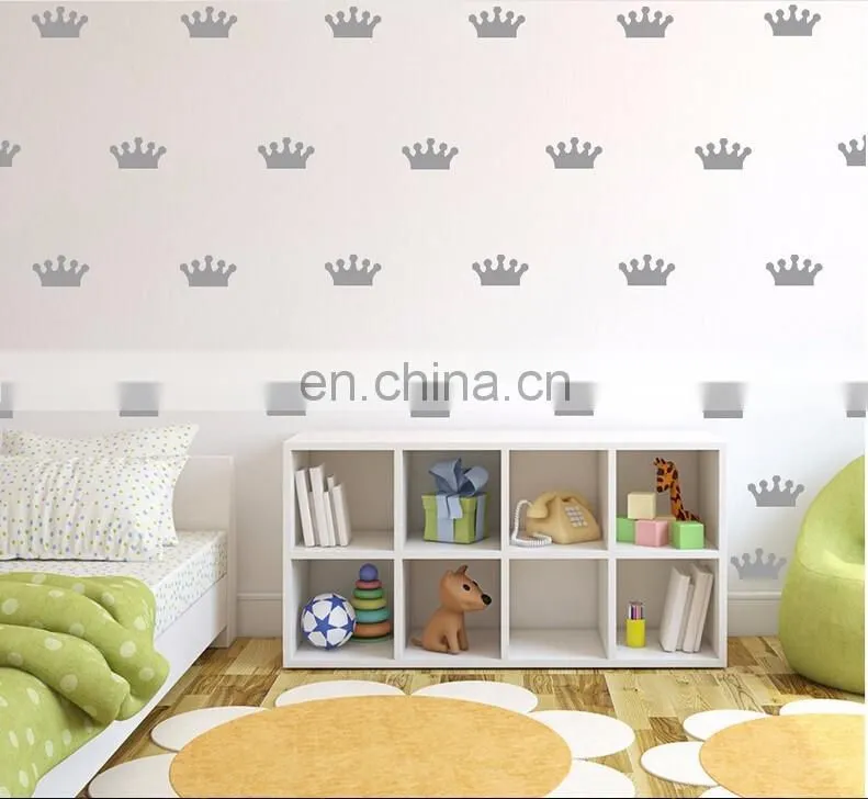 Ins Style Crown Prince and Princess Vinyl Wall Sticker Children Room Home Decoration Mural Roon Decal