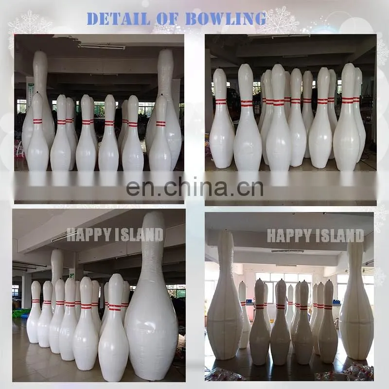 HI Inflatable Bowling Outdoor Ground Inflatable Bowling With Bungee Games
