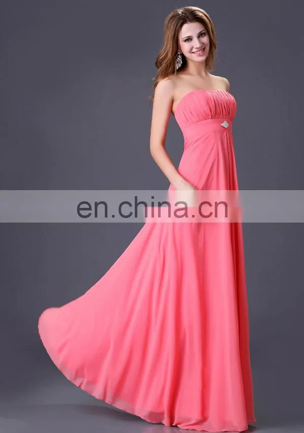 Grace Karin Sexy Strapless Backless Chiffon Long Bridesmaid Dresses CL3133-1