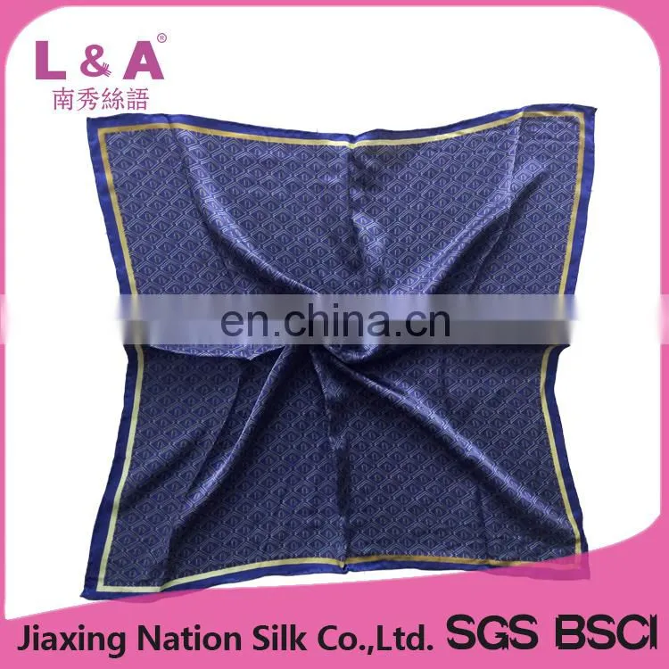2017 mens silk satin scarf digital printing hand rolled