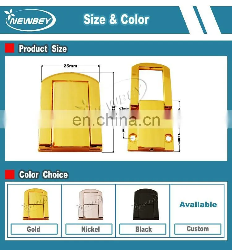 China Products Small Golden Decorative Jewelry Case Lock