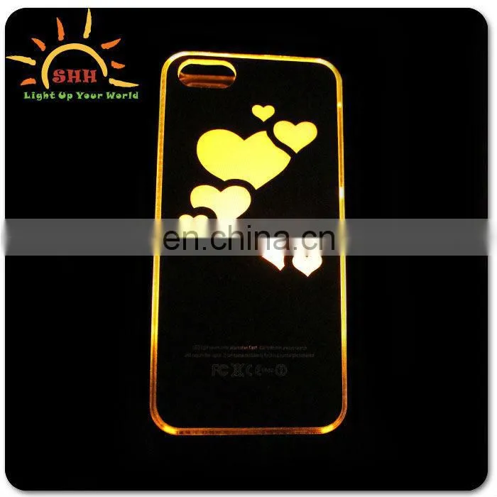 best selling custom print cover soft led light phone case