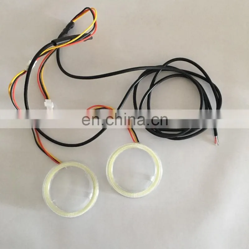dual color COB LED angel eye halo ring white yellow