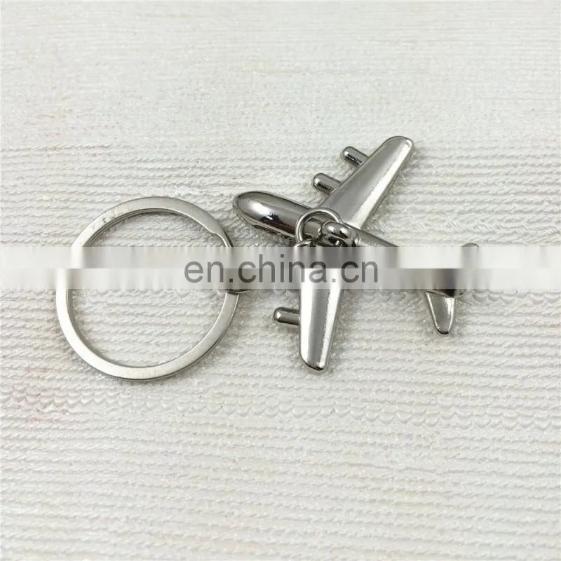 Customized 3D airplane metal keychains