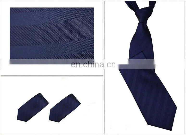 hot sale skinny dark blue stripe women's necktie