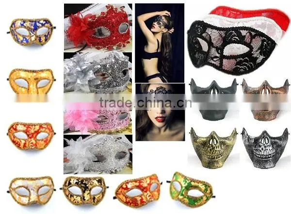 Beautiful Girl Model With Feather Design Party Masks Party&Event Type Masks SCM0030