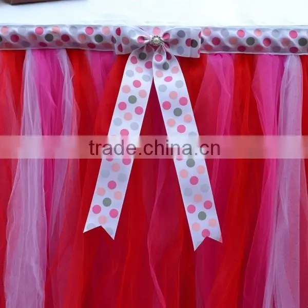 Romantic Wedding Party Birthday Supply Dessert Station Tutu Tulle Table Skirt Cover SD103