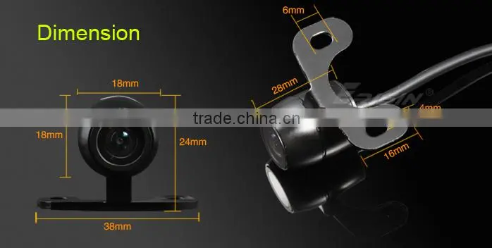 Erisin ES580 18 mm Mini Car Color CCD Reverse View Camera