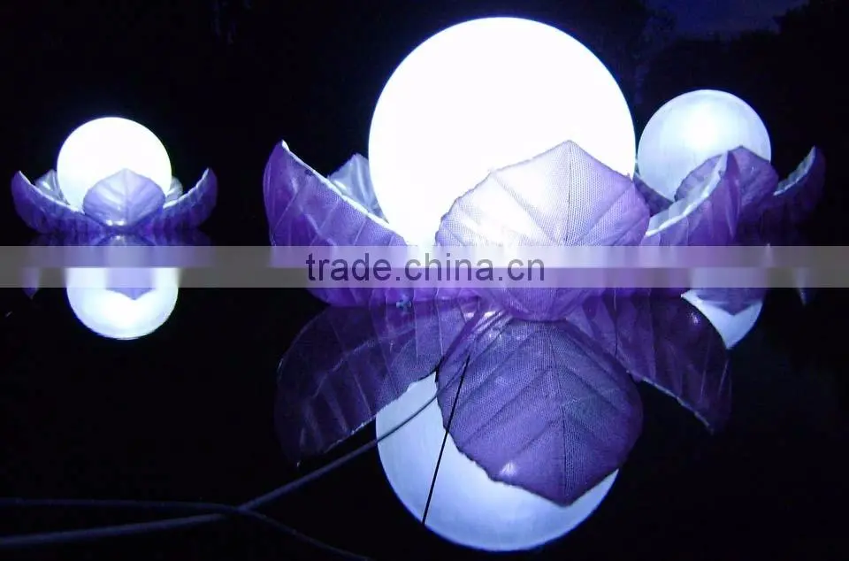 Purple party event wedding decoration led inflatable flower in sell