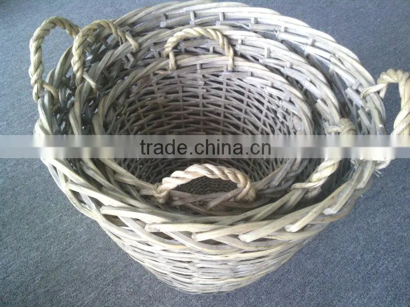 wholesale cheap classic willow firewood basket