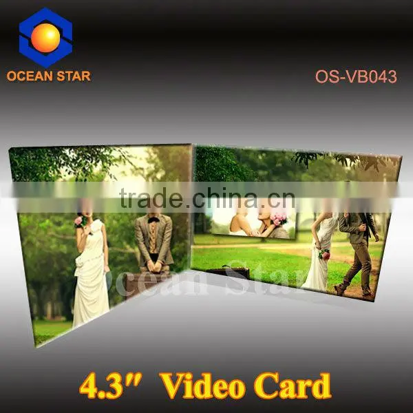 4.3" lcd video greeting cards for Merry Chrismas