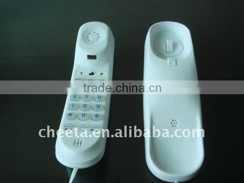 white plastic trimline telephone