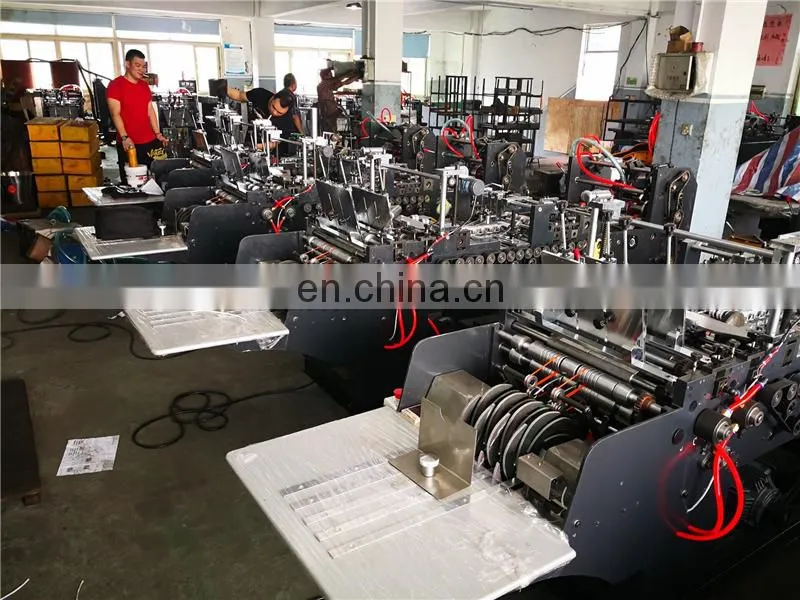 ZF80 Automatic Zigzag Eyeglass Paper Envelope Folding and Gluing Machine, M fold Lens Bag Pasting Making Machine