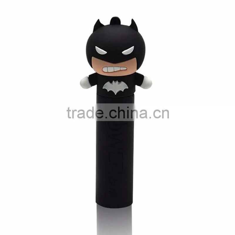 2600mAh PVC power bank cartoon avenger power bank for mobile phone