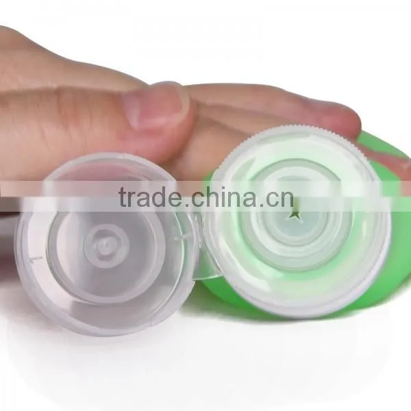 38ml 60ml silicone bottles with sucker for hand soap/shampoo, reuse silicone travel bottles