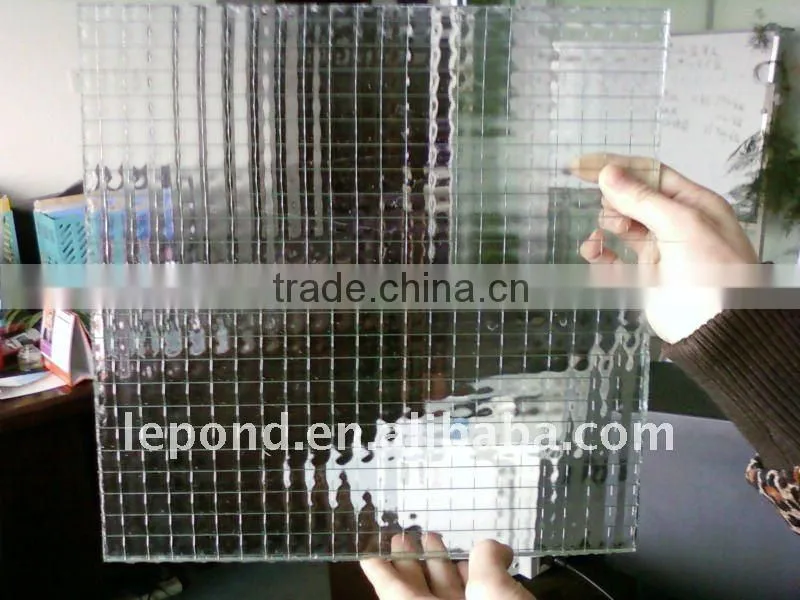 High Quality Clear Tempered Wire Glass for fire-proof door with UL Certificate