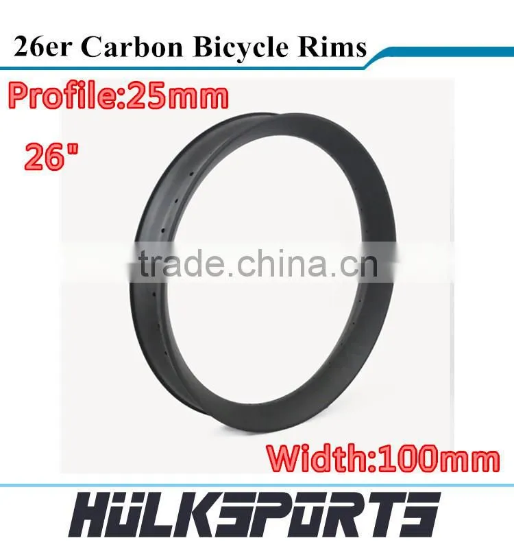 26er mountain bike rim tubuless bicycle carbon rims Toray T700 carbon rims for mtb bicycle