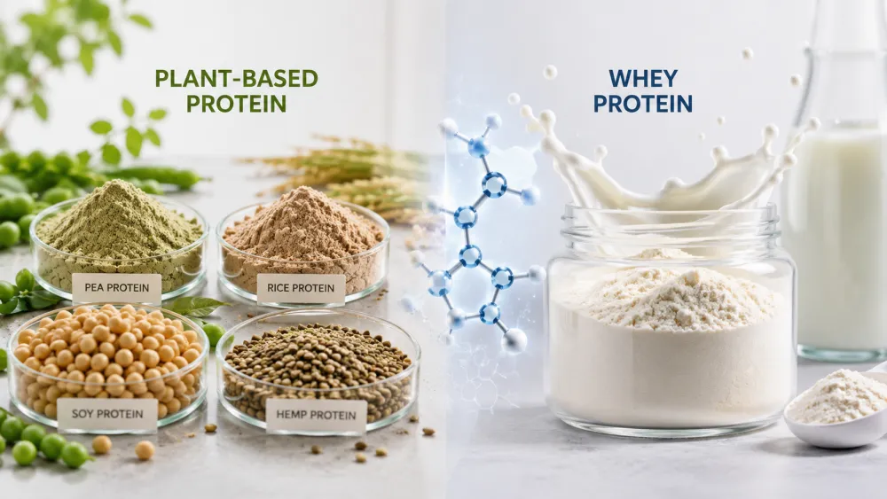 Plant-Based vs. Whey Protein for Athletes: Which Supports Both Muscle Recovery AND Gut Health? Evide