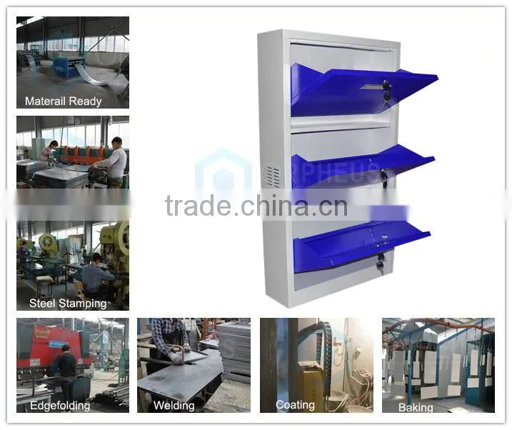 Metal furniture steel body frame wall mounted shoe racks for store