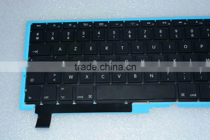 French Layout Laptop keyboard Replacement LED Backlight For Macbook Pro 15" A1286 2008-2012